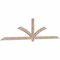 Ekena Millwork Redmond Smooth Timber Gable Bracket, Douglas Fir, 108"W x 27"H x 1 1/2"D x 3 1/2"F, 6/12 Pitch GBW108X27X0204RED00SDF - alternate 3